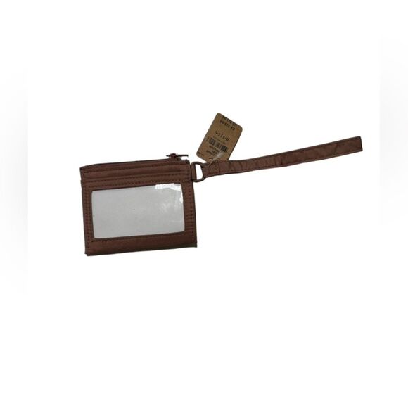 VICTORIA'S SECRET / PINK Cardholder Keychain with Zip, Brown - New - Picture 6 of 6